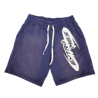 mens blue shorts with monkey wash | china wholesale clothing suppliers