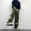 wide leg pants for mens with patchwork | oem clothing manufacturers