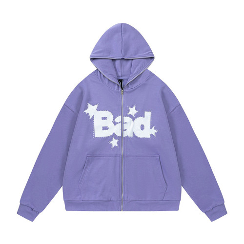 custom purple hoodie mens with rhinestone custom made clothes | best hoodie manufacturers