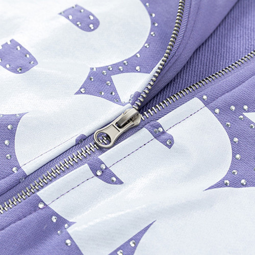 mens à capuche violet personnalisé avec strass vêtements sur mesure | meilleurs fabricants de sweat à capuche
