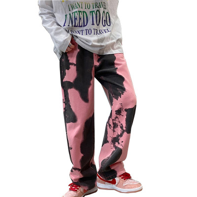 wide leg jeans men with tie-dyeing | china jeans manufacturers