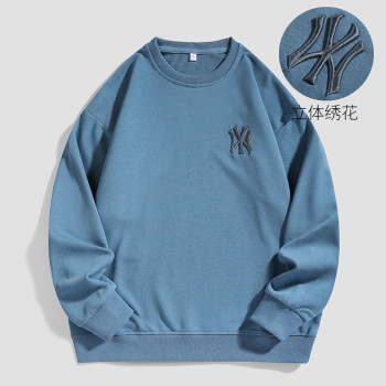 custom crew neck sweatshirt with 3D embroidery | men's clothing manufacturers