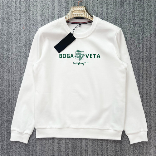 custom mens white crew neck sweatshirt with flocking | oem clothing manufacturers
