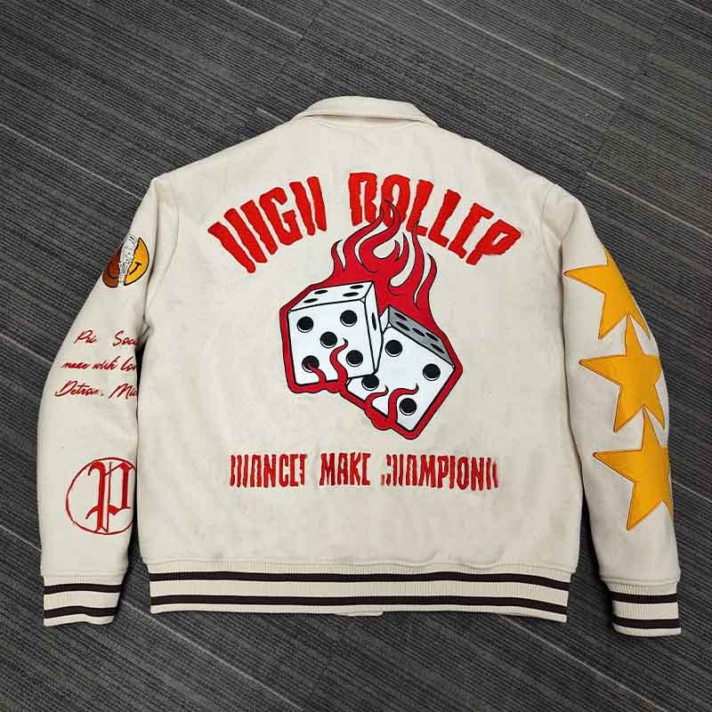 custom quilted bomber jacket