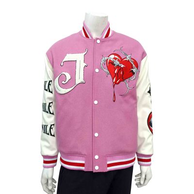 custom pink bomber jacket for men  | china clothes manufacturers