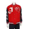 custom red bomber jacket  for men  | wholesale clothing suppliers