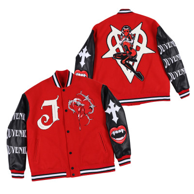 custom red bomber jacket  for men  | wholesale clothing suppliers