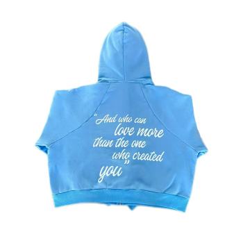 Custom Blue Hoodies with Patch Embroidery | Men's Apparel Manufacturer