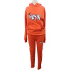 custom orange tracksuit mens with patchwork | hip hop clothing manufacturers