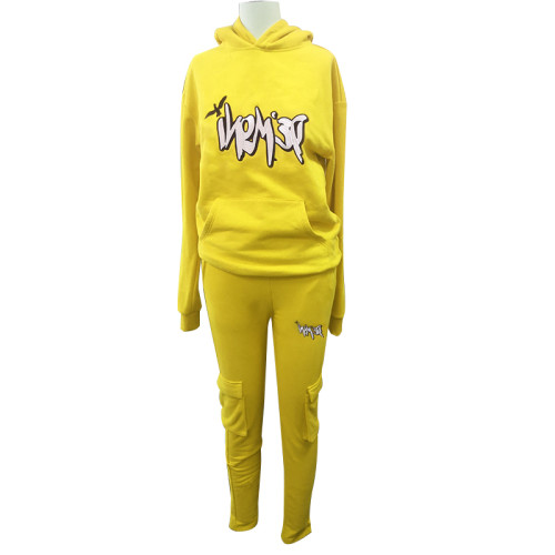 custom orange tracksuit mens with patchwork | hip hop clothing manufacturers