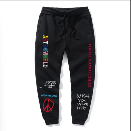 wholesale custom mens fleece lined pants with screen printing vendor | mens sweatpants supplier