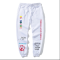 wholesale custom mens fleece lined pants with screen printing vendor | mens sweatpants supplier