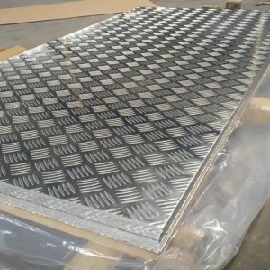 Anti-skid Tread Embossed 1100 Five-bars Aluminum Sheet for Cold Room Warehouse and Kitchen Floor