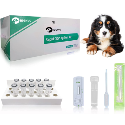 ISENVO Canine Distemper Testing CDV Veterinary Diagnostic Tools Animal Hospital Home Testing Kit Dog Full Detection Reagent Kit