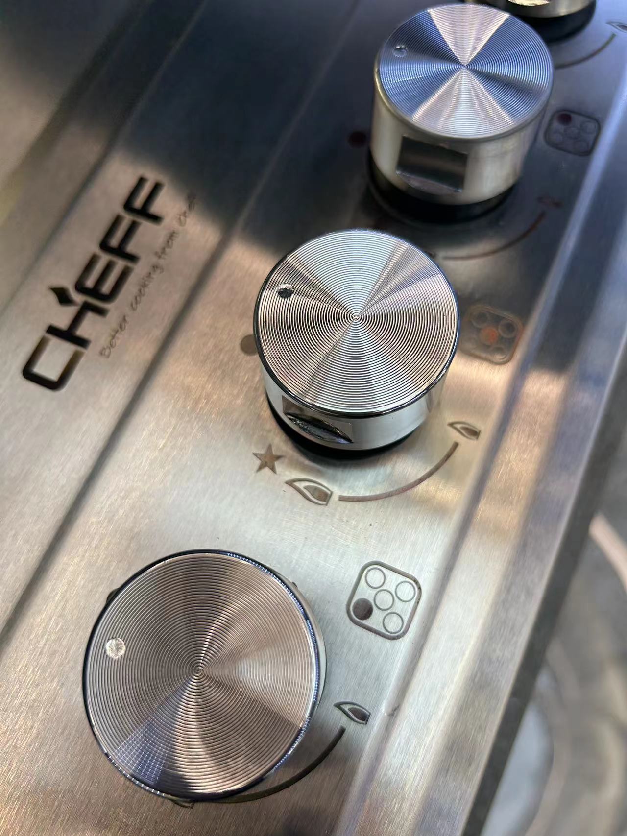 metal knob for built-in gas hob