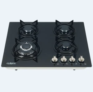 Gas Cooker 600mm Tempered Glass High Quality 4 Burner Built-In Gas Hob ODM & OEM Wholesaler
