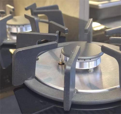 5 Burner Black Tempered Glass Gas Hob Built-in LPG/NG Gas Cooktop with FFD for Restaurant | CHEFF