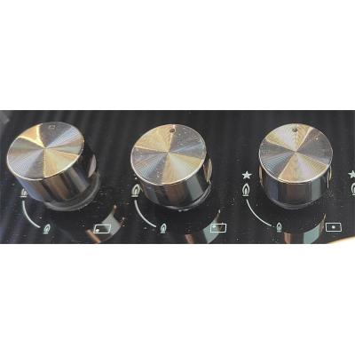 5 Burner Black Tempered Glass Gas Hob Built-in LPG/NG Gas Cooktop with FFD for Restaurant | CHEFF