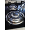 4 Burner Tempered Glass Built-in Gas Hob LPG/NG Cooktop with Cast Iron Pan Support for Home | CHEFF