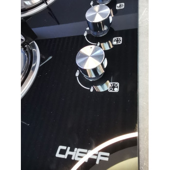 23 Inch 4 Burner Tempered Glass Gas Hob Built-in LPG/NG Cooktop with Knob Control for Hotel | CHEFF