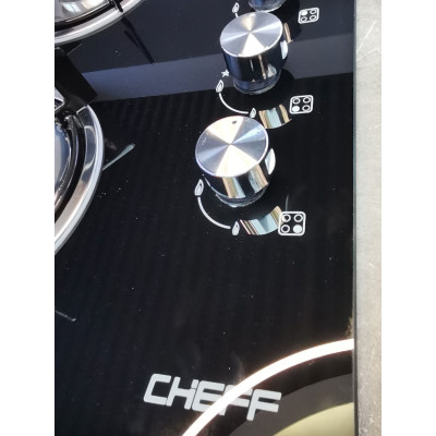 23 Inch 4 Burner Tempered Glass Gas Hob Built-in LPG/NG Cooktop with Knob Control for Hotel | CHEFF