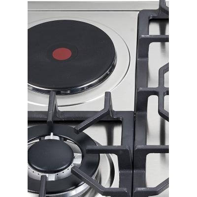 4 Zone Hybrid Gas and Electric Hob Stainless Steel Built-in with Safety Device for Household | CHEFF