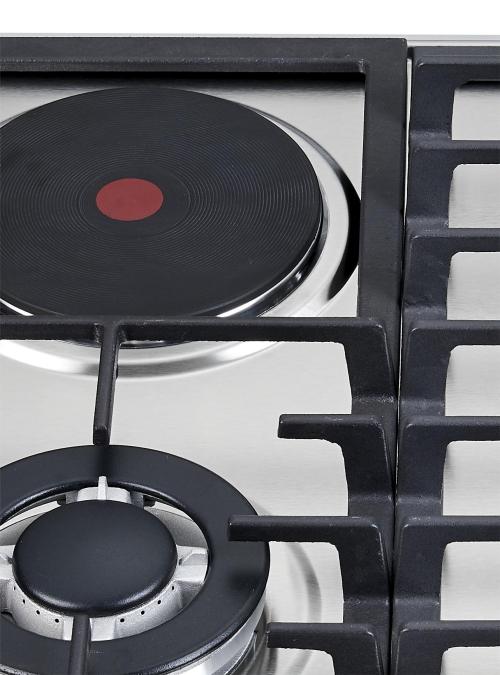 4 Zone Hybrid Gas and Induction Hob Stainless Steel Built-in with Knob Control for Household | CHEFF