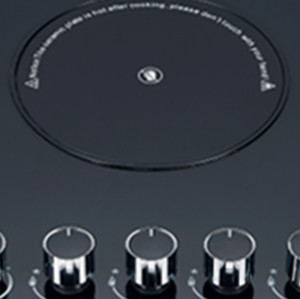 5 Zone Hybrid Gas and Electic Hob Glass Built-in Cooktop with Knob Control for Household | CHEFF