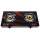 2 Burner Glass Gas Hob with Brass Burner Caps, Tempered Glass Top LPG/NG Cooktop for Kitchen | CHEFF