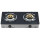2 Burner Tempered Glass Tabletop Gas Cooktop LPG/NG with Enamel Pan Support for Hotel, Cafe | CHEFF