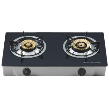 Best gas cook stove manufacturer two burner tempered glass table top lpg gas cooker OEM & ODM