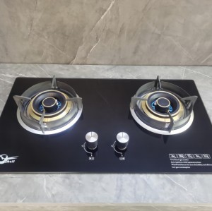 2 Burners Gas Stove For Sale Home Use Quality Built-in 7mm Thickness Tempered Glass Top LPG Cooking Gas Hob