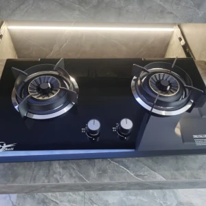 Gas Cooktop Home Use Quality Built-in 2 Burner 7mm Thickness Tempered Glass Top Cooking Gas Hob