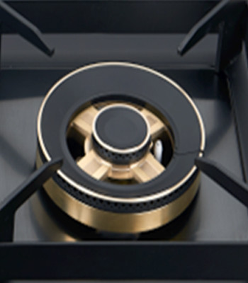 Brass burner cap for gas hob