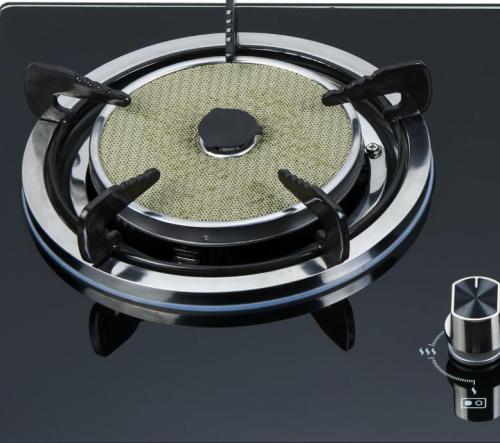 2 Burner Tempered Glass Built-in Infrared Gas Hob with Cast Iron Pan Support for Household | CHEFF