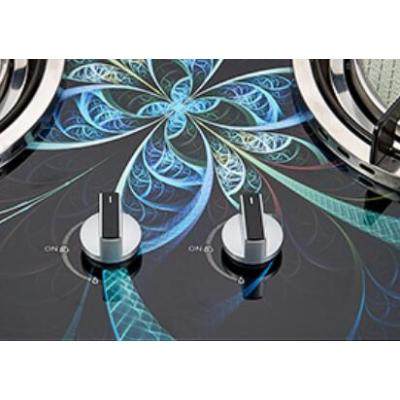 2 Burner Infrared Gas Hob 7MM Tempered Glass LPG/NG with Cast Iron Pan Support for Home | CHEFF