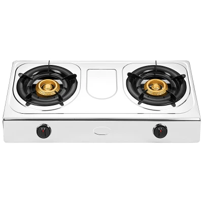 Economic stainless steel gas stove honeycomb cast iron burner 2 burner gas cooker tabel gas range coo ktop