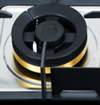 Brass burner cap for gas hob