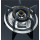 2 Burner Black Glass Built-in Gas Hob LPG/NG Cooktop with Cast Iron Pan Support for Hotel | CHEFF