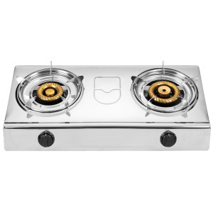 CKD SKD Table Top Cooker Gas Stove 2 Burner Stainless Steel Gas Cooker Blue Flame Cooktops with Safety Device