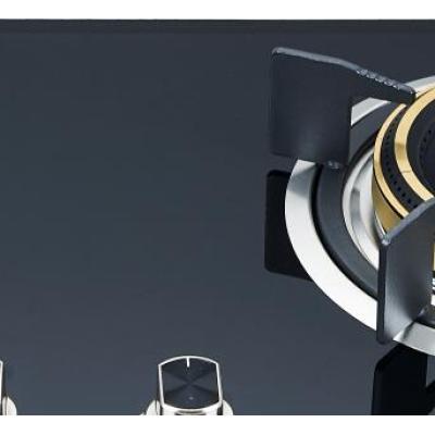 2 Burner Tempered Glass Built-in Gas Cooker LPG/NG with Brass Burner Cap for Cafe Restaurant | CHEFF