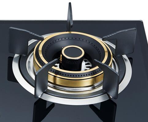 2 Burner Tempered Glass Built-in Gas Cooker LPG/NG with Brass Burner Cap for Cafe Restaurant | CHEFF