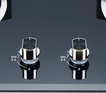 2 Burner Tempered Glass Built-in Gas Cooker LPG/NG with Brass Burner Cap for Cafe Restaurant | CHEFF