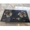 Double Burner Gas Cooker Black Tempered Glass built in Gas Hob Natural Gas Cook Stove