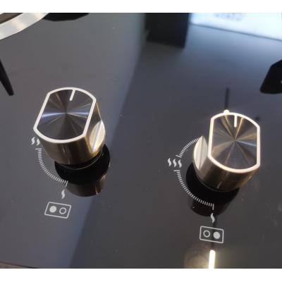 2 Burner Black Tempered Glass Built-in Gas Hob LPG/NG with Enamel Pan Support for Indoor Use | CHEFF