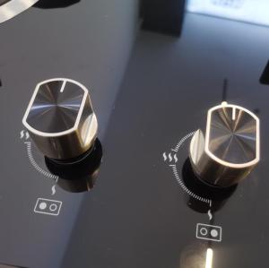 2 Burner Black Tempered Glass Built-in Gas Hob LPG/NG with Enamel Pan Support for Indoor Use | CHEFF