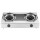 2 Burner Stainless Steel Countertop Gas Stove LPG/NG with Enamel Pan Support for Household | CHEFF