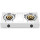 2 Burner Stainless Steel Tabletop Gas Cooktop LPG/NG with Electroplate Pan Support for Home | CHEFF