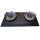 2 Burner Black Tempered Glass Built-in Gas Cooktop LPG/NG with Safety Device for Home Use | CHEFF