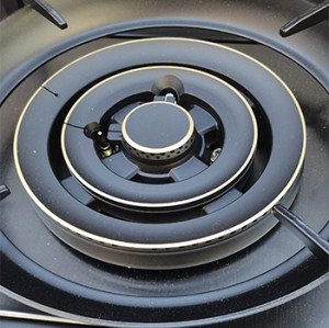 2 Burner Tempered Glass Built-in Gas Cooking Stove LPG/NG with Brass Burner Cap for Hotel | CHEFF